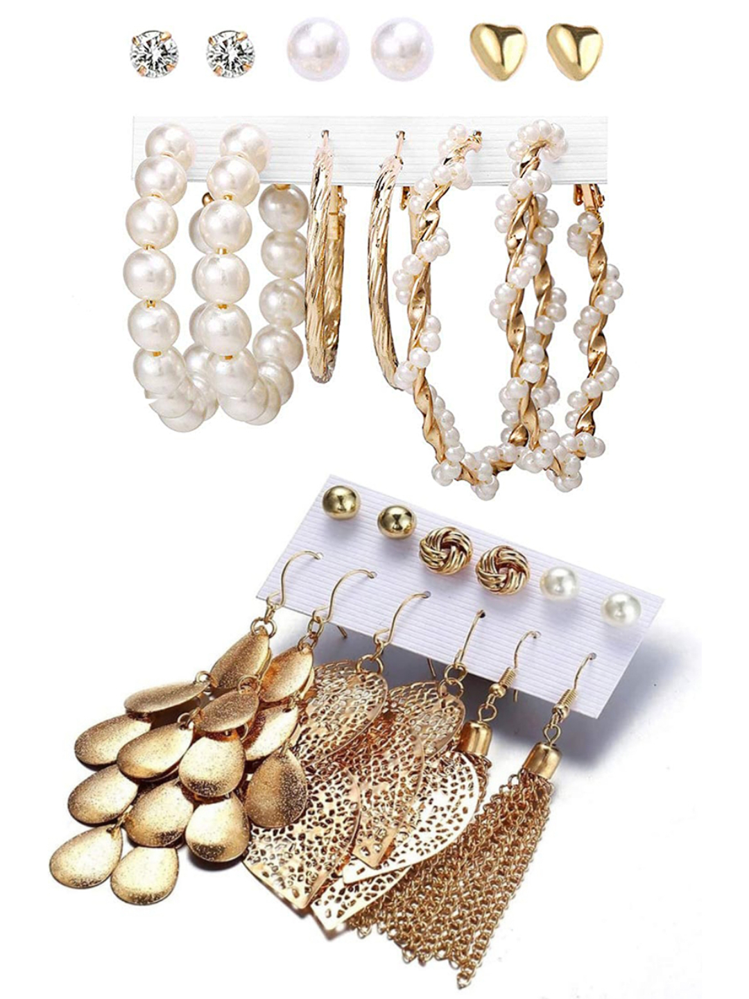 YouBella Fashion Jewellery Gold Plated Ear rings Combo of Earrings for Girls and Women (Style 3)