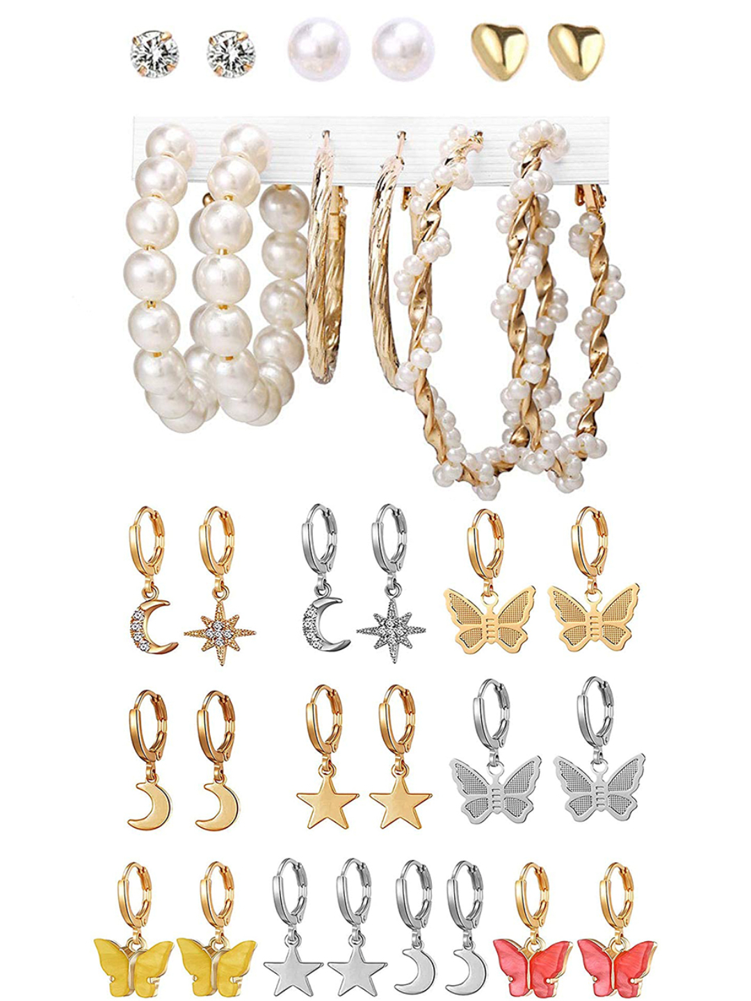 YouBella Fashion Jewellery Gold Plated Ear rings Combo of Earrings for Girls and Women (Style 4)