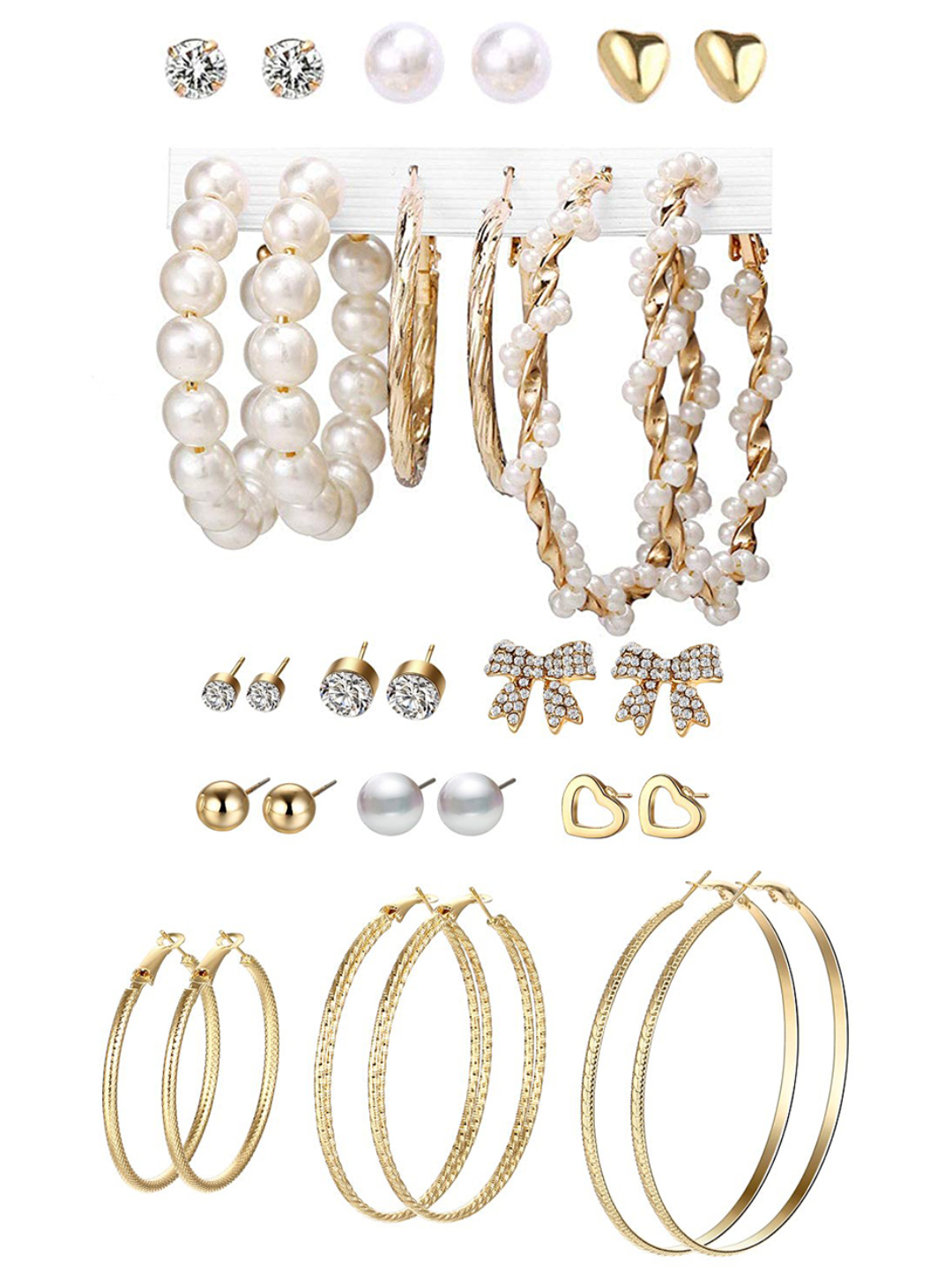 YouBella Fashion Jewellery Gold Plated Ear rings Combo of Earrings for Girls and Women (Style 5)