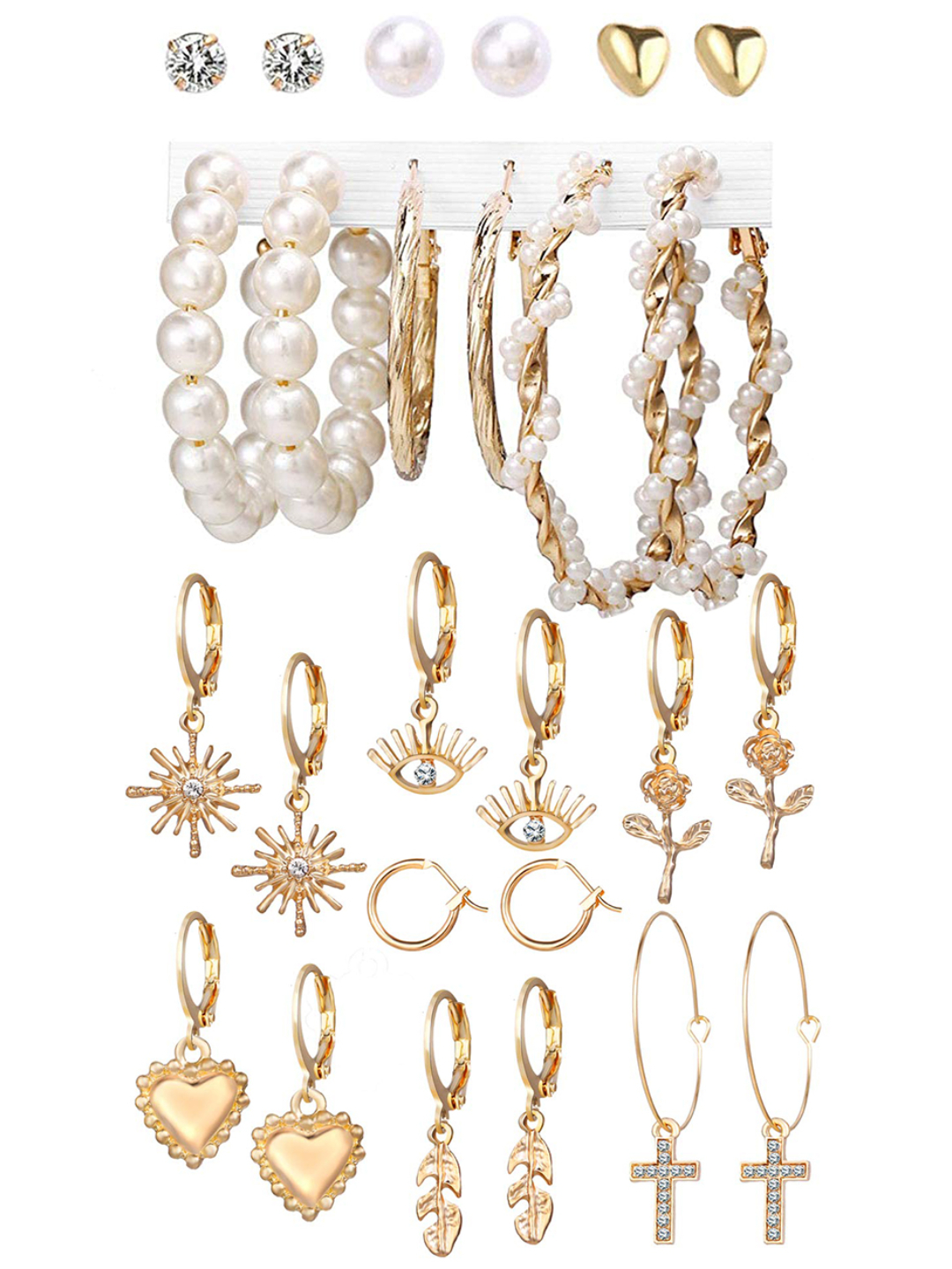 YouBella Fashion Jewellery Gold Plated Ear rings Combo of Earrings for Girls and Women (Style 6)