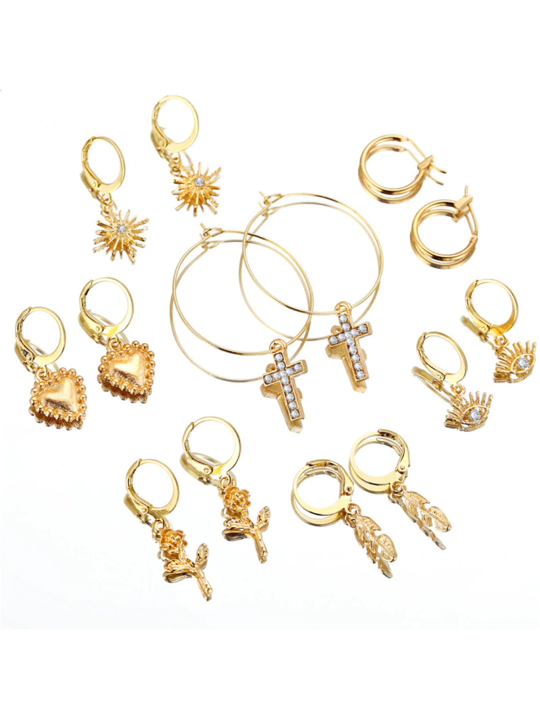 YouBella Fashion Jewellery Gold Plated Ear rings Combo of Earrings for Girls and Women (Style 6)