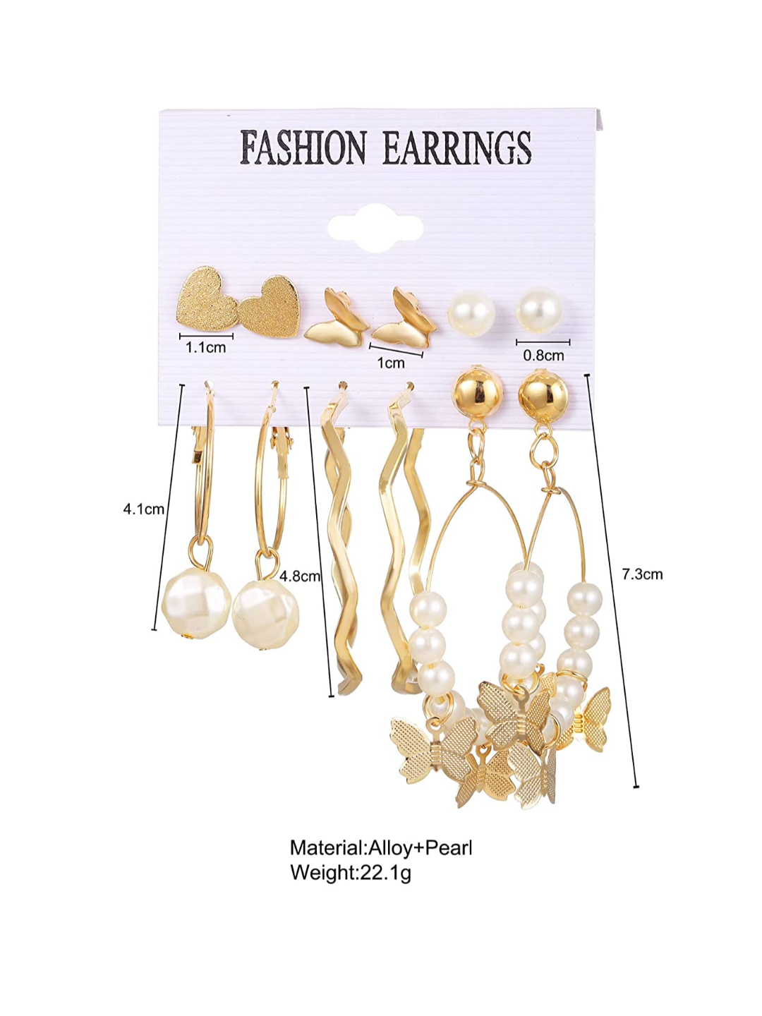YouBella Fashion Jewellery Gold Plated Ear rings Combo of Earrings for Girls and Women (Style 1)