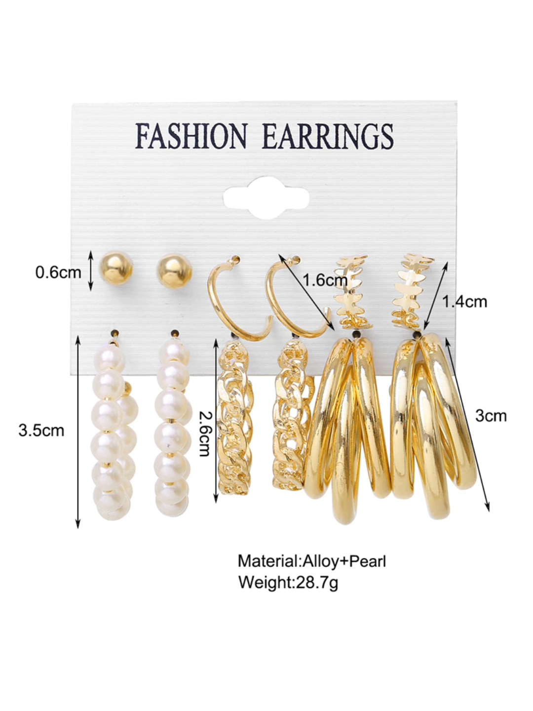 YouBella Fashion Jewellery Gold Plated Ear rings Combo of Earrings for Girls and Women (Style 3)