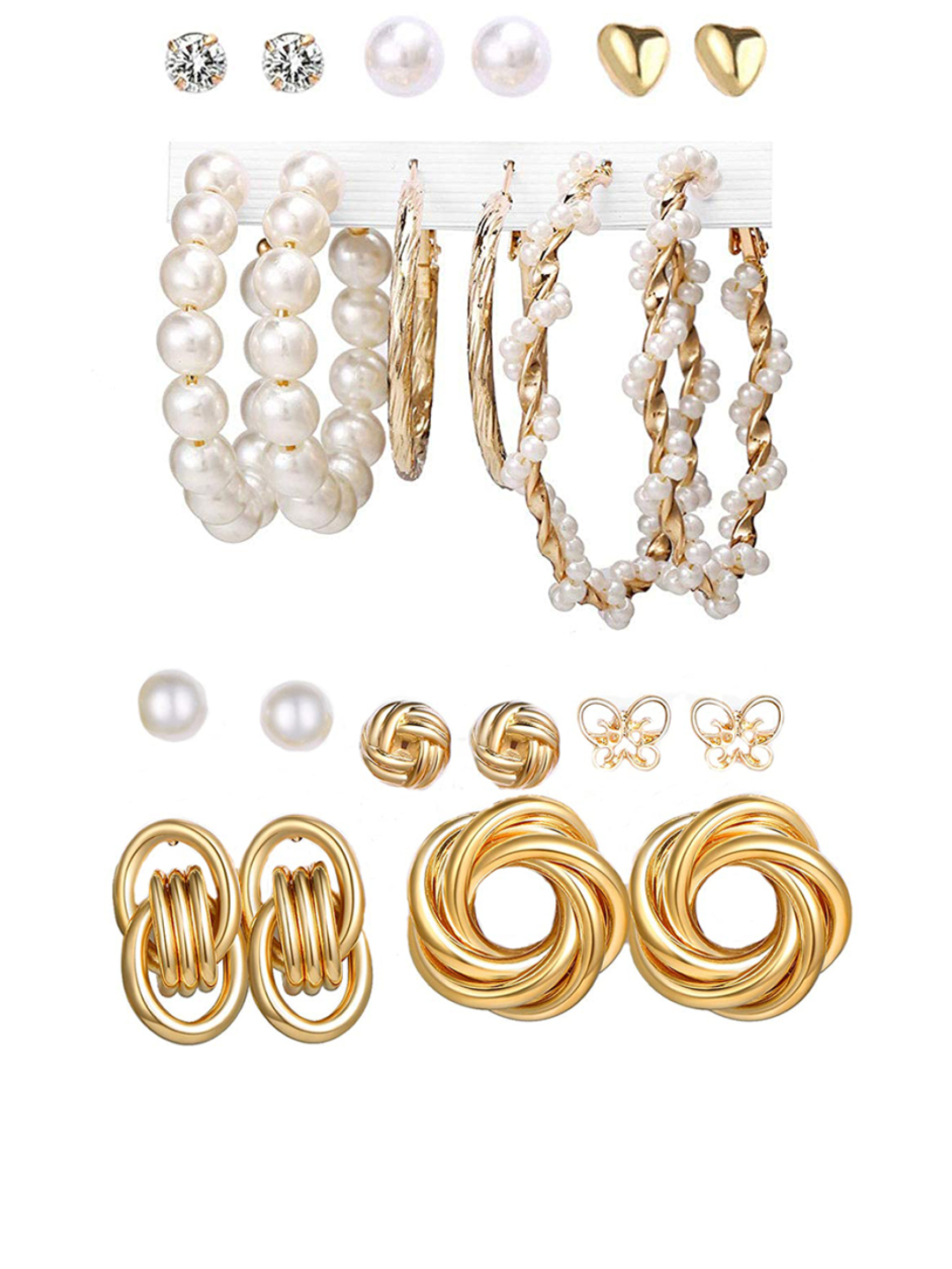 YouBella Fashion Jewellery Gold Plated Ear rings Combo of Earrings for Girls and Women (Style 4)