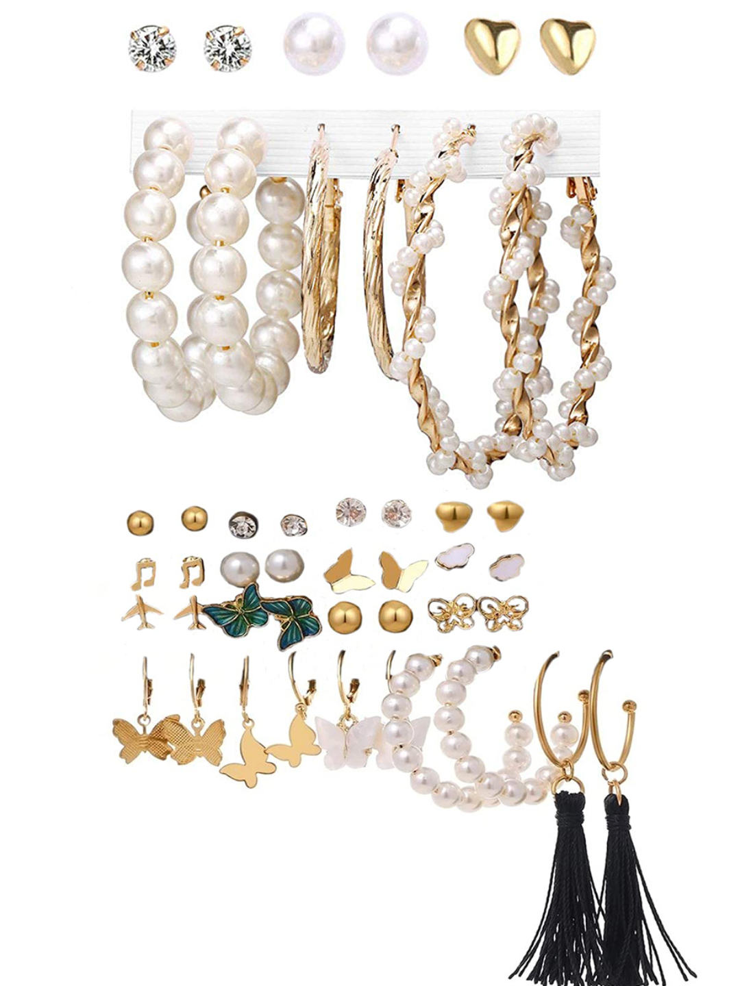 YouBella Fashion Jewellery Gold Plated Ear rings Combo of Earrings for Girls and Women (Style 5)