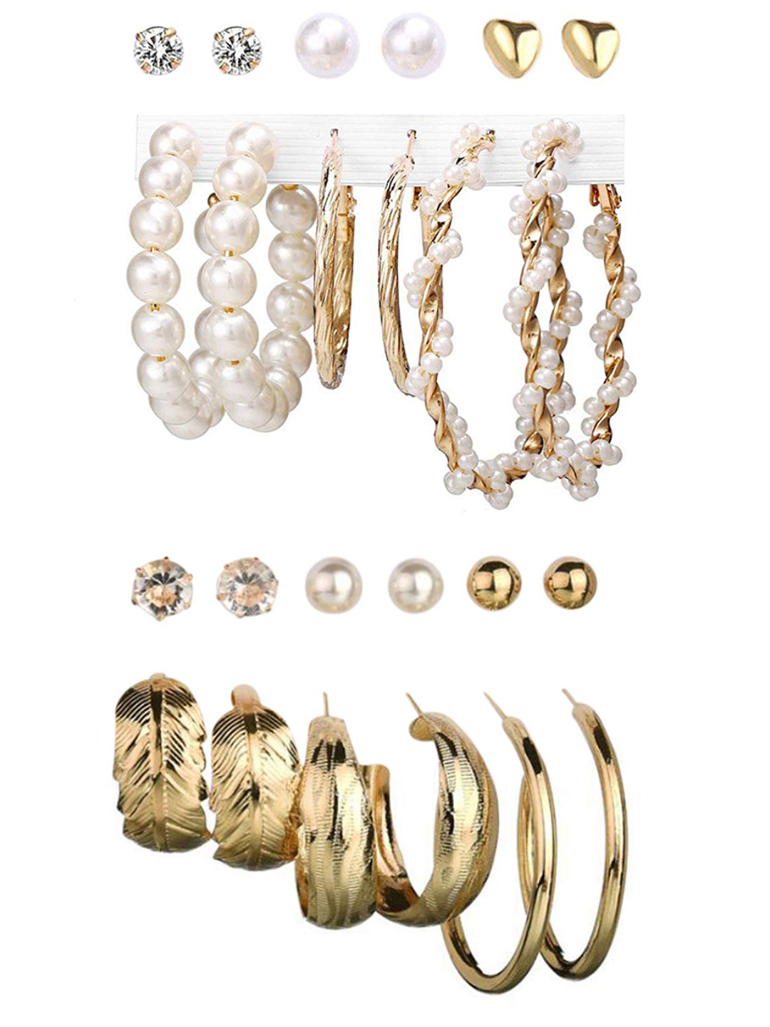 YouBella Fashion Jewellery Gold Plated Ear rings Combo of Earrings for Girls and Women (Style 6)