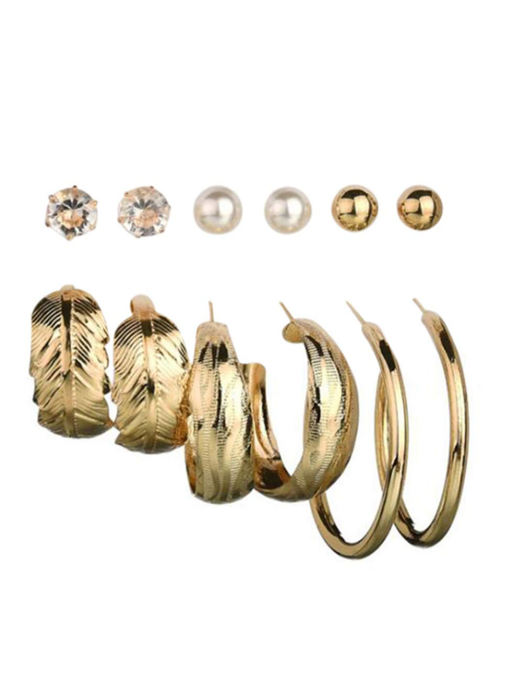 YouBella Fashion Jewellery Gold Plated Ear rings Combo of Earrings for Girls and Women (Style 6)
