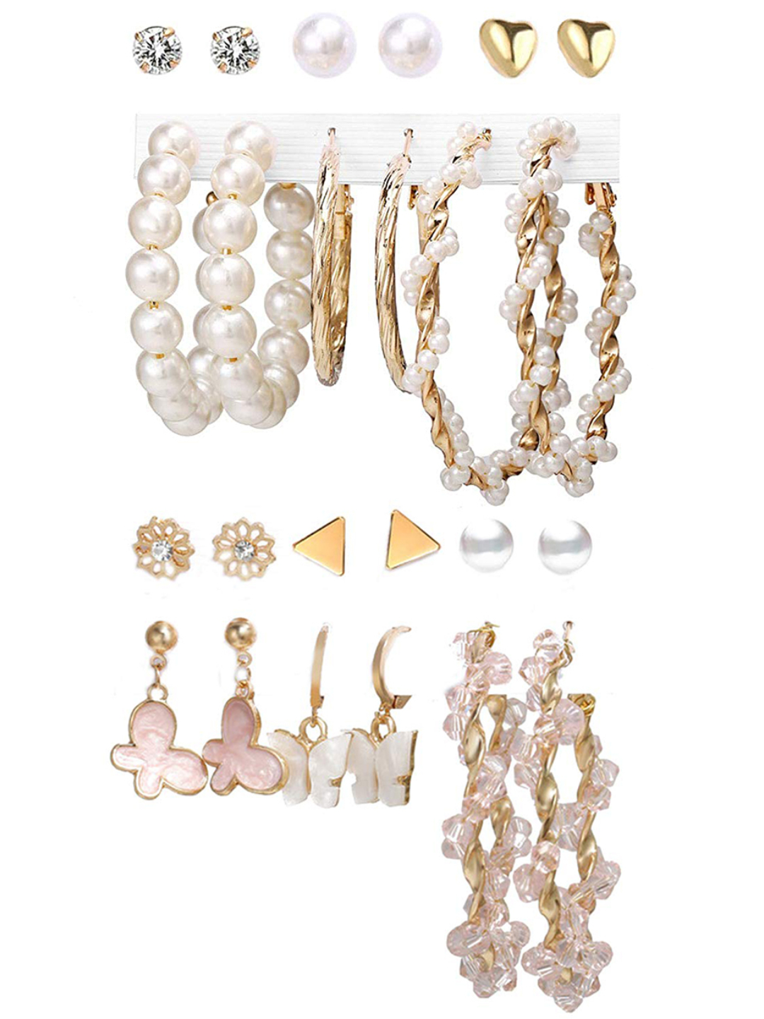 YouBella Fashion Jewellery Gold Plated Ear rings Combo of Earrings for Girls and Women (Style 1)