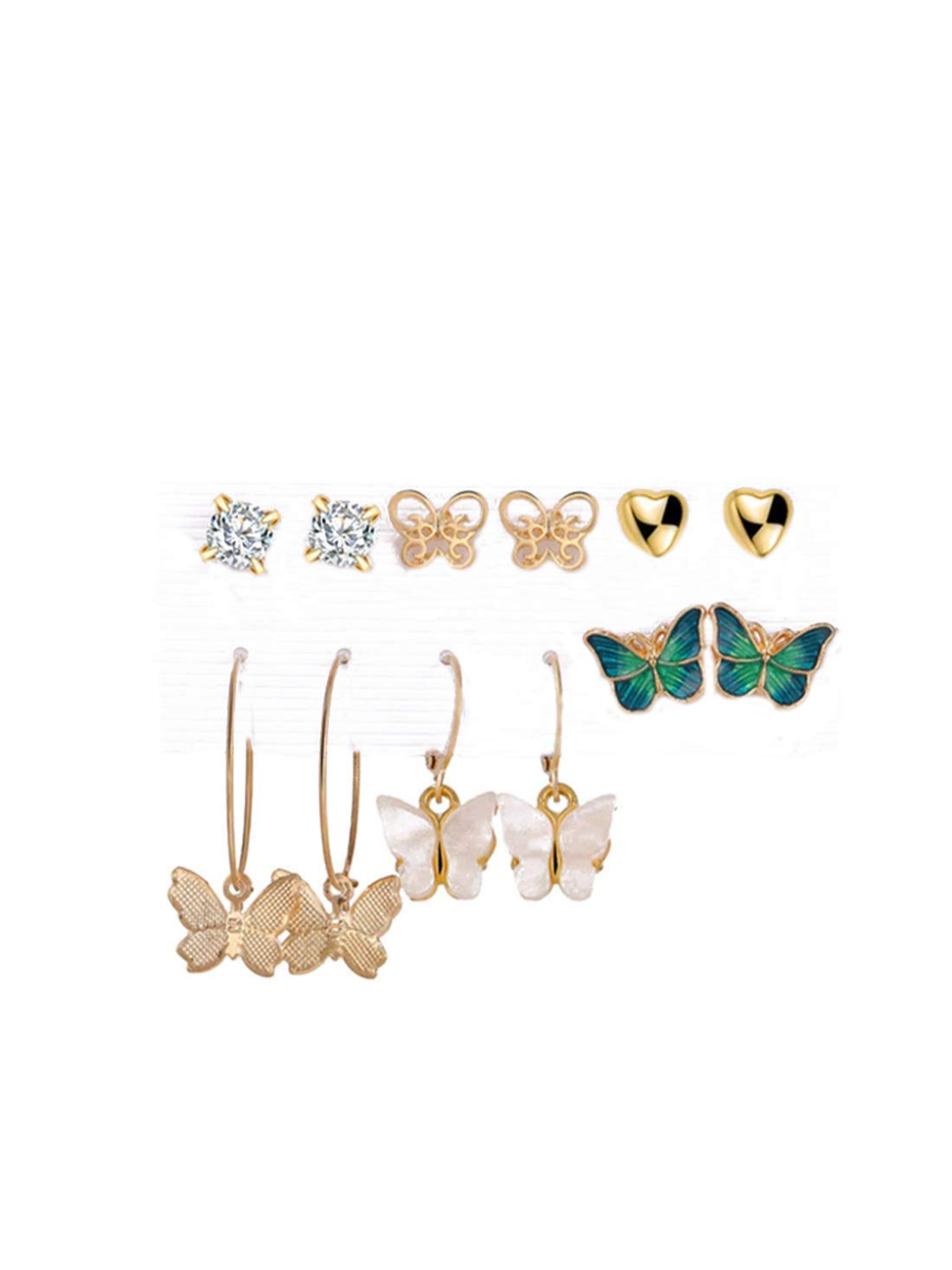 YouBella Fashion Jewellery Gold Plated Ear rings Combo of Earrings for Girls and Women (Style 2)