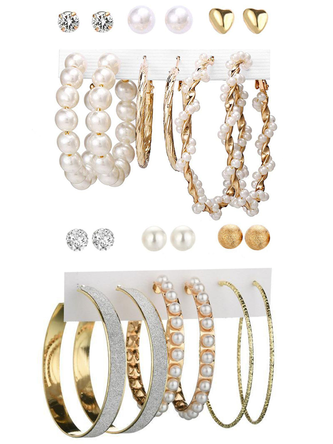 YouBella Fashion Jewellery Gold Plated Ear rings Combo of Earrings for Girls and Women (Style 3)