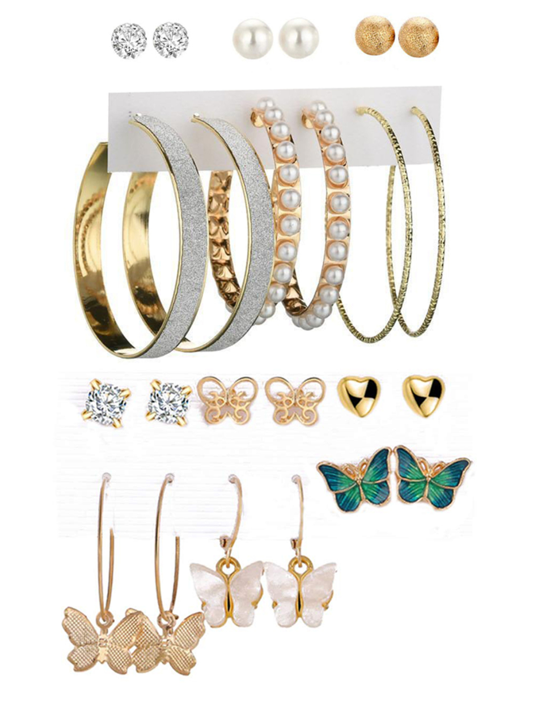 YouBella Fashion Jewellery Gold Plated Ear rings Combo of Earrings for Girls and Women (Style 4)