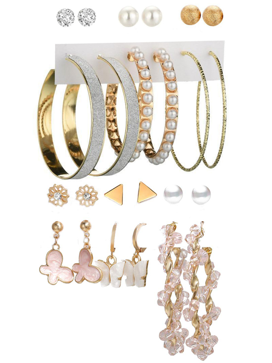 YouBella Fashion Jewellery Gold Plated Ear rings Combo of Earrings for Girls and Women (Style 5)