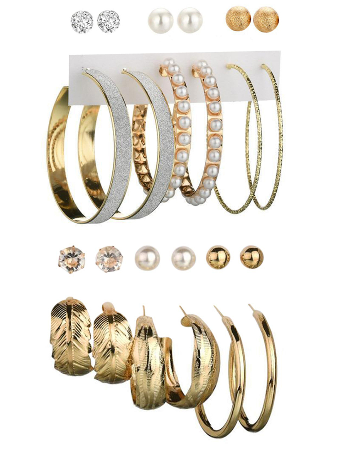 YouBella Fashion Jewellery Gold Plated Ear rings Combo of Earrings for Girls and Women (Style 6)