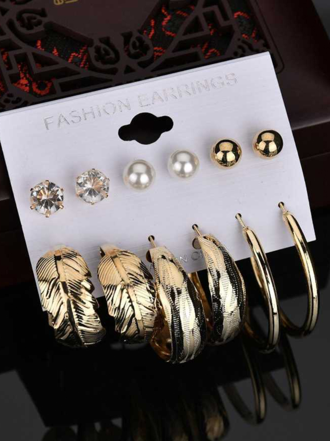 YouBella Fashion Jewellery Gold Plated Ear rings Combo of Earrings for Girls and Women (Style 6)