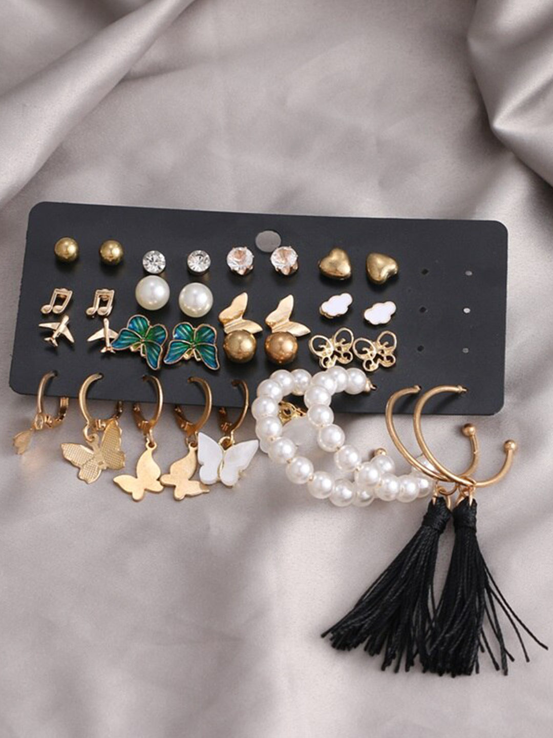 YouBella Fashion Jewellery Gold Plated Ear rings Combo of Earrings for Girls and Women (Style 1)