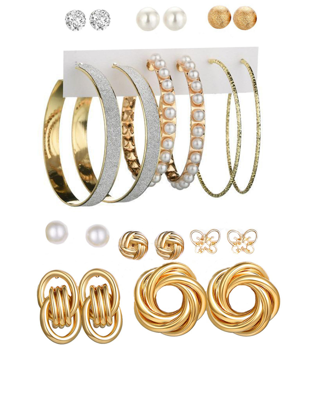 YouBella Fashion Jewellery Gold Plated Ear rings Combo of Earrings for Girls and Women (Style 2)