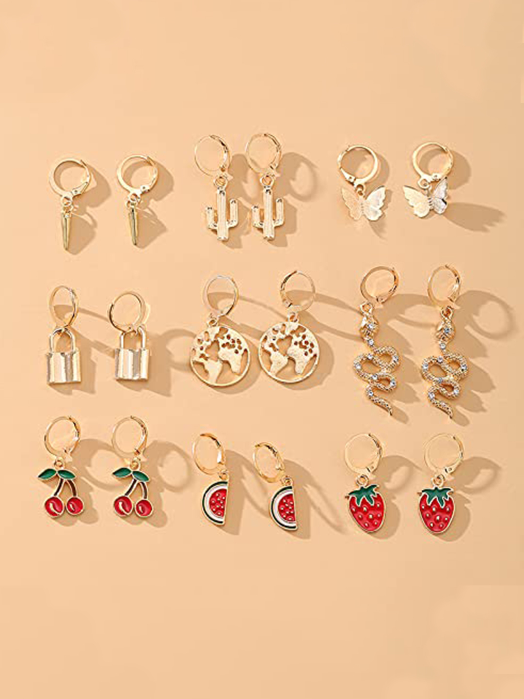 YouBella Fashion Jewellery Gold Plated Ear rings Combo of Earrings for Girls and Women (Style 4)