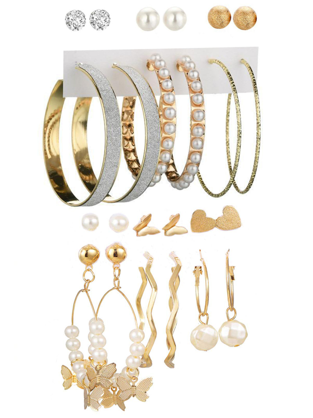 YouBella Fashion Jewellery Gold Plated Ear rings Combo of Earrings for Girls and Women (Style 5)