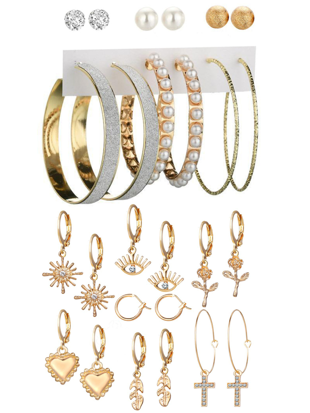 YouBella Fashion Jewellery Gold Plated Ear rings Combo of Earrings for Girls and Women (Style 6)