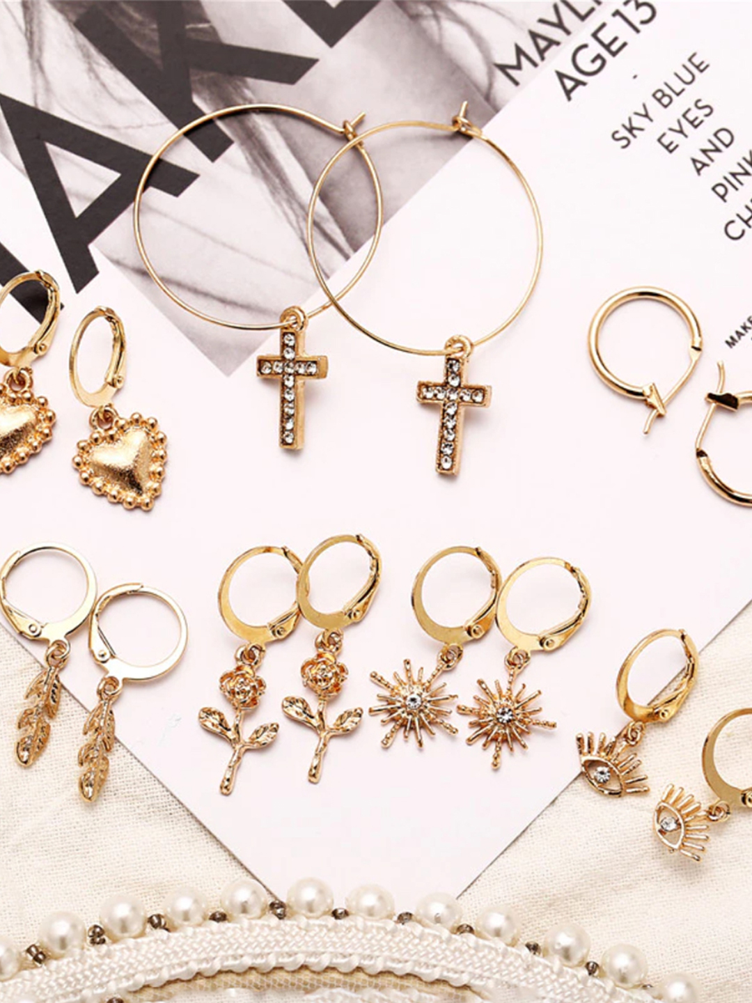 YouBella Fashion Jewellery Gold Plated Ear rings Combo of Earrings for Girls and Women (Style 6)