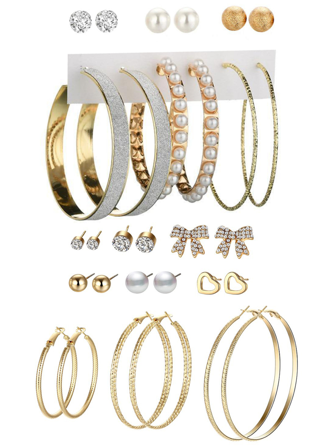YouBella Fashion Jewellery Gold Plated Ear rings Combo of Earrings for Girls and Women (Style 1)