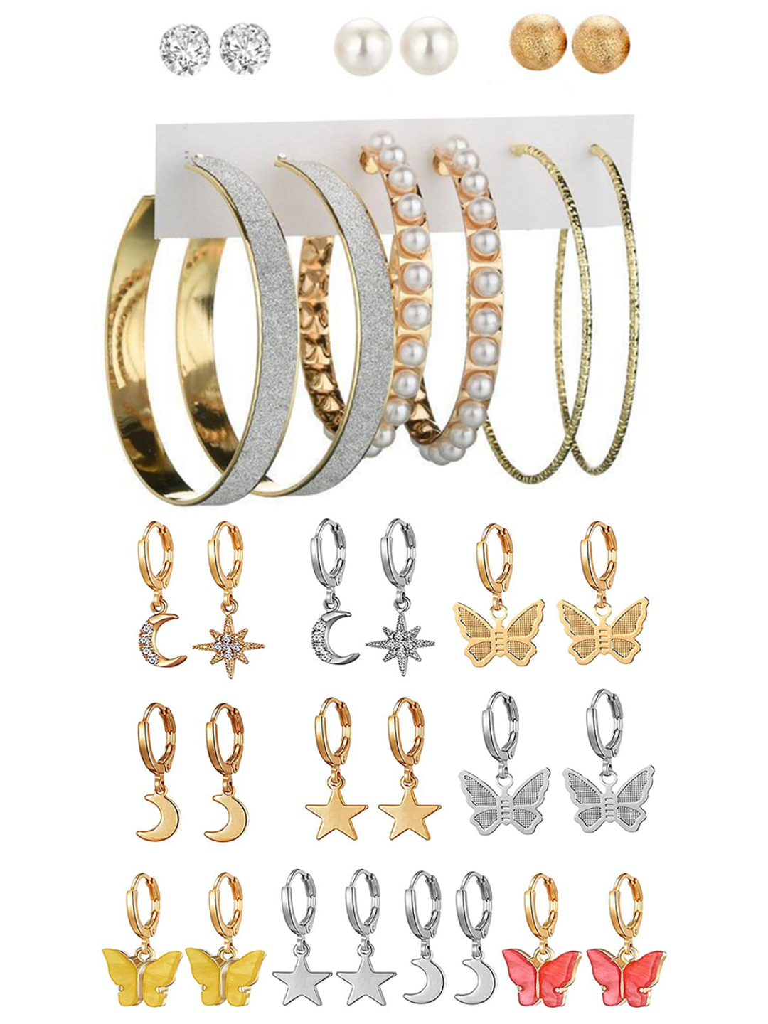 YouBella Fashion Jewellery Gold Plated Ear rings Combo of Earrings for Girls and Women (Style 2)