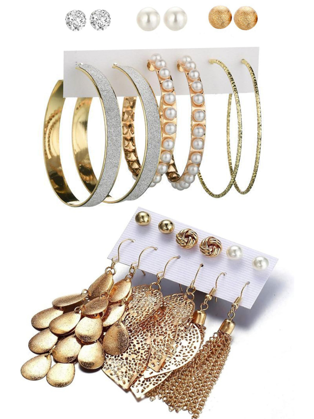 YouBella Fashion Jewellery Gold Plated Ear rings Combo of Earrings for Girls and Women (Style 3)