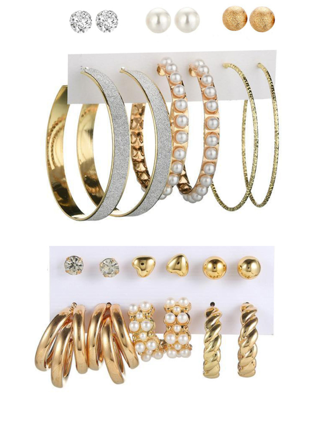 YouBella Fashion Jewellery Gold Plated Ear rings Combo of Earrings for Girls and Women (Style 4)