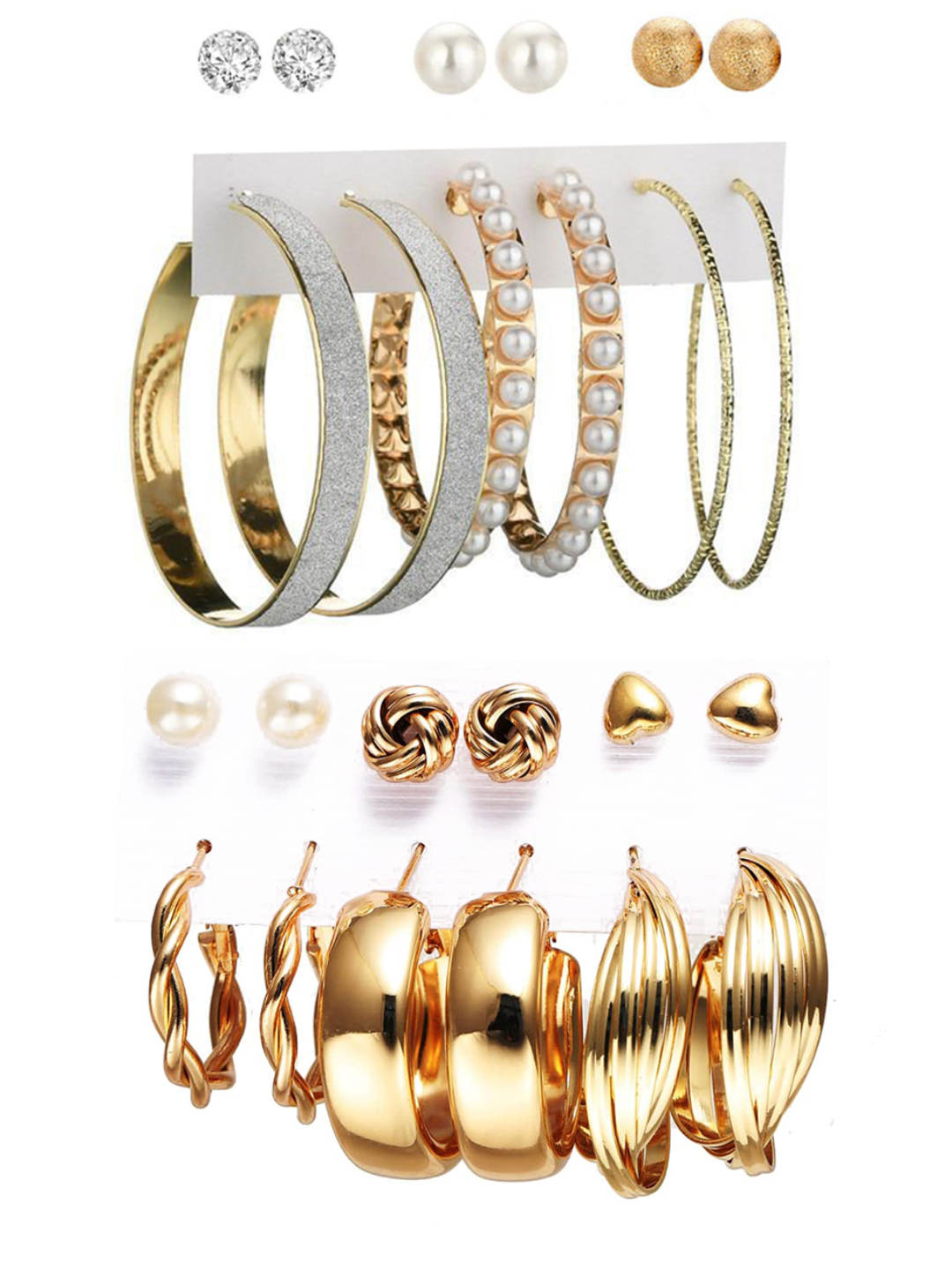 YouBella Fashion Jewellery Gold Plated Ear rings Combo of Earrings for Girls and Women (Style 5)