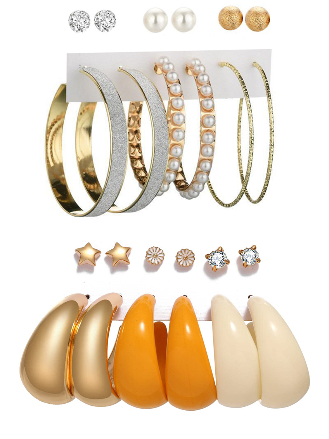YouBella Fashion Jewellery Gold Plated Ear rings Combo of Earrings for Girls and Women (Style 6)