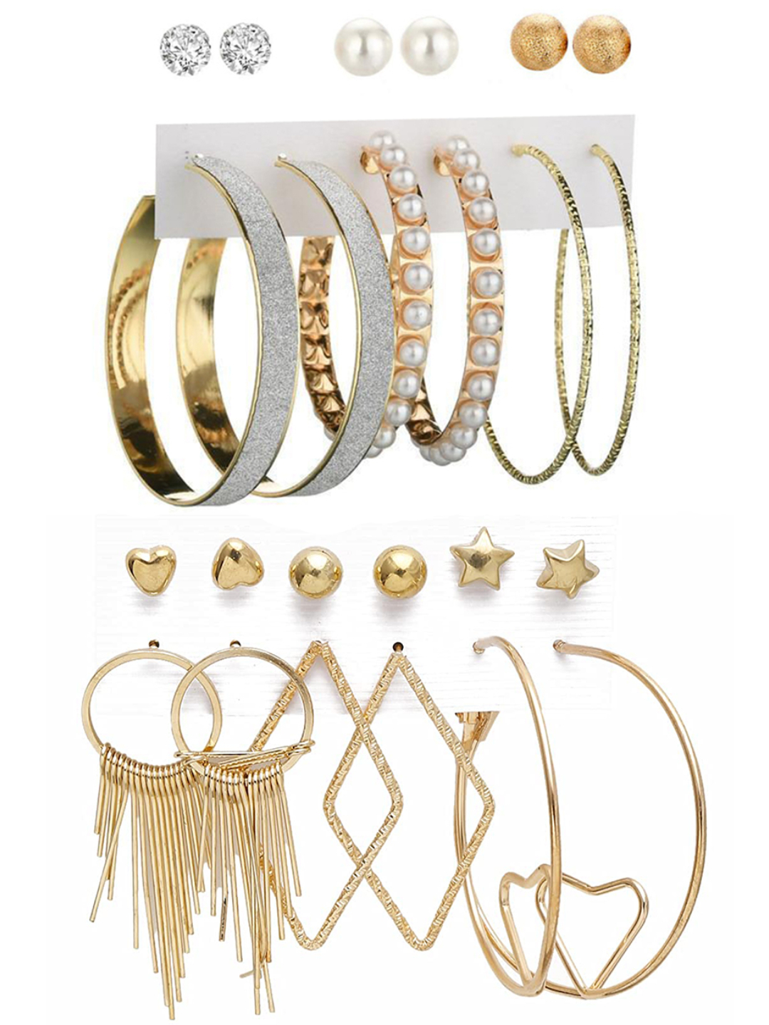 YouBella Fashion Jewellery Gold Plated Ear rings Combo of Earrings for Girls and Women (Style 7)