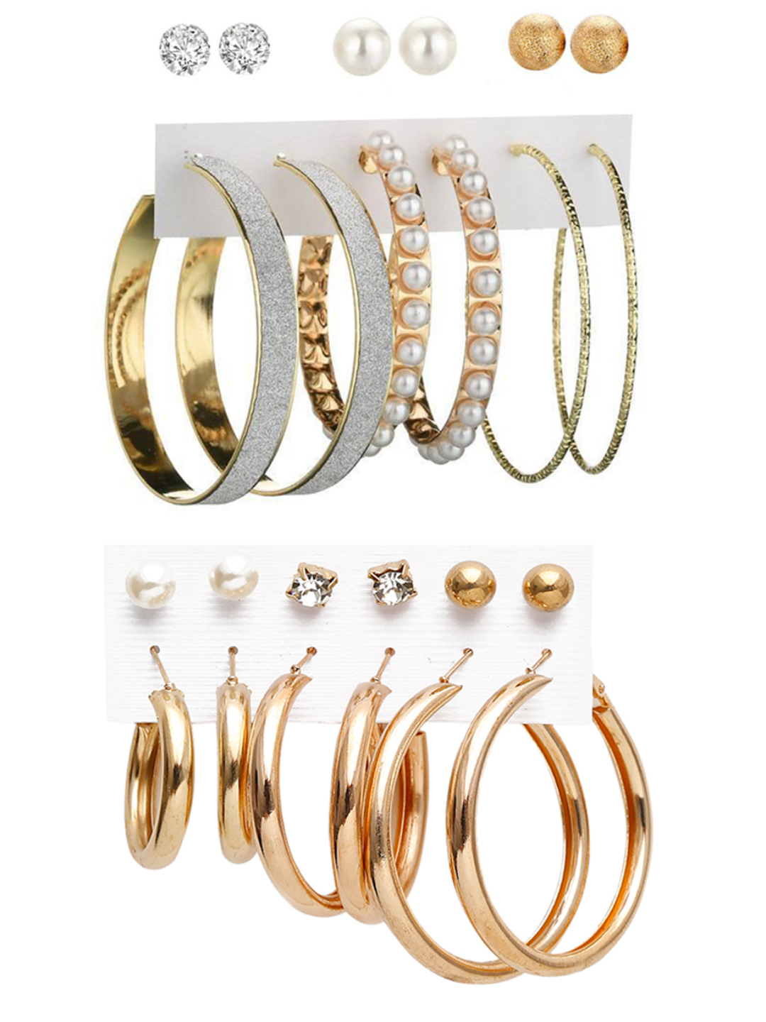 YouBella Fashion Jewellery Gold Plated Ear rings Combo of Earrings for Girls and Women (Style 8)