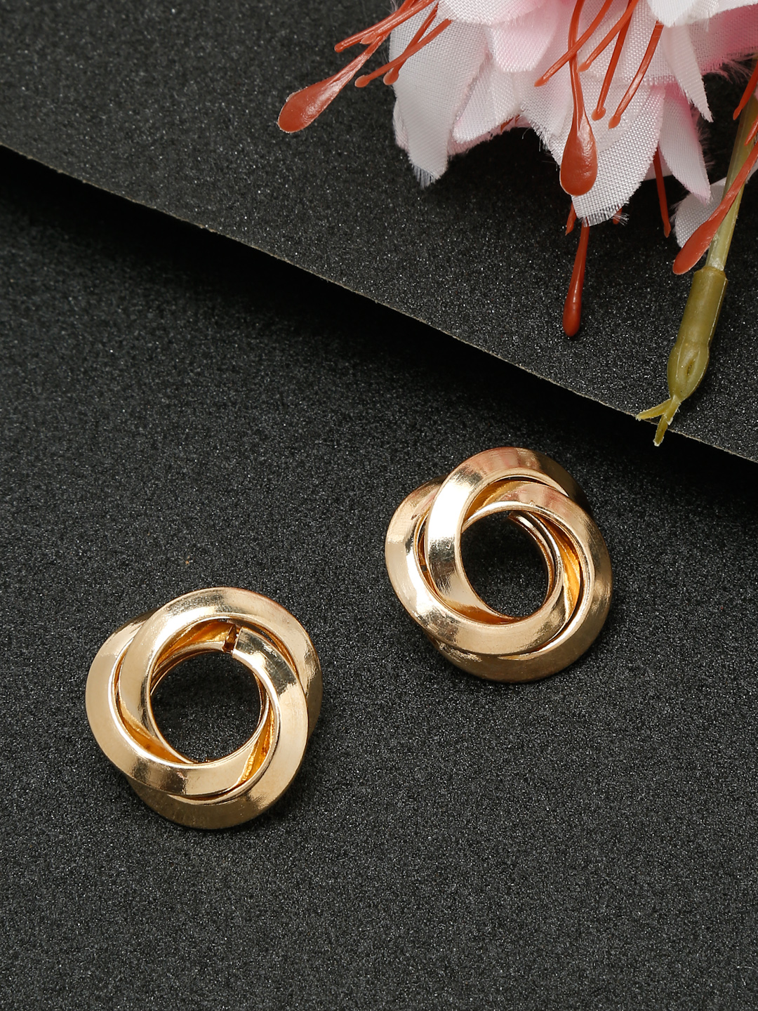 YouBella Jewellery Celebrity Inspired Gold Plated Stud Tops Earrings for Girls and Women (Style 5)