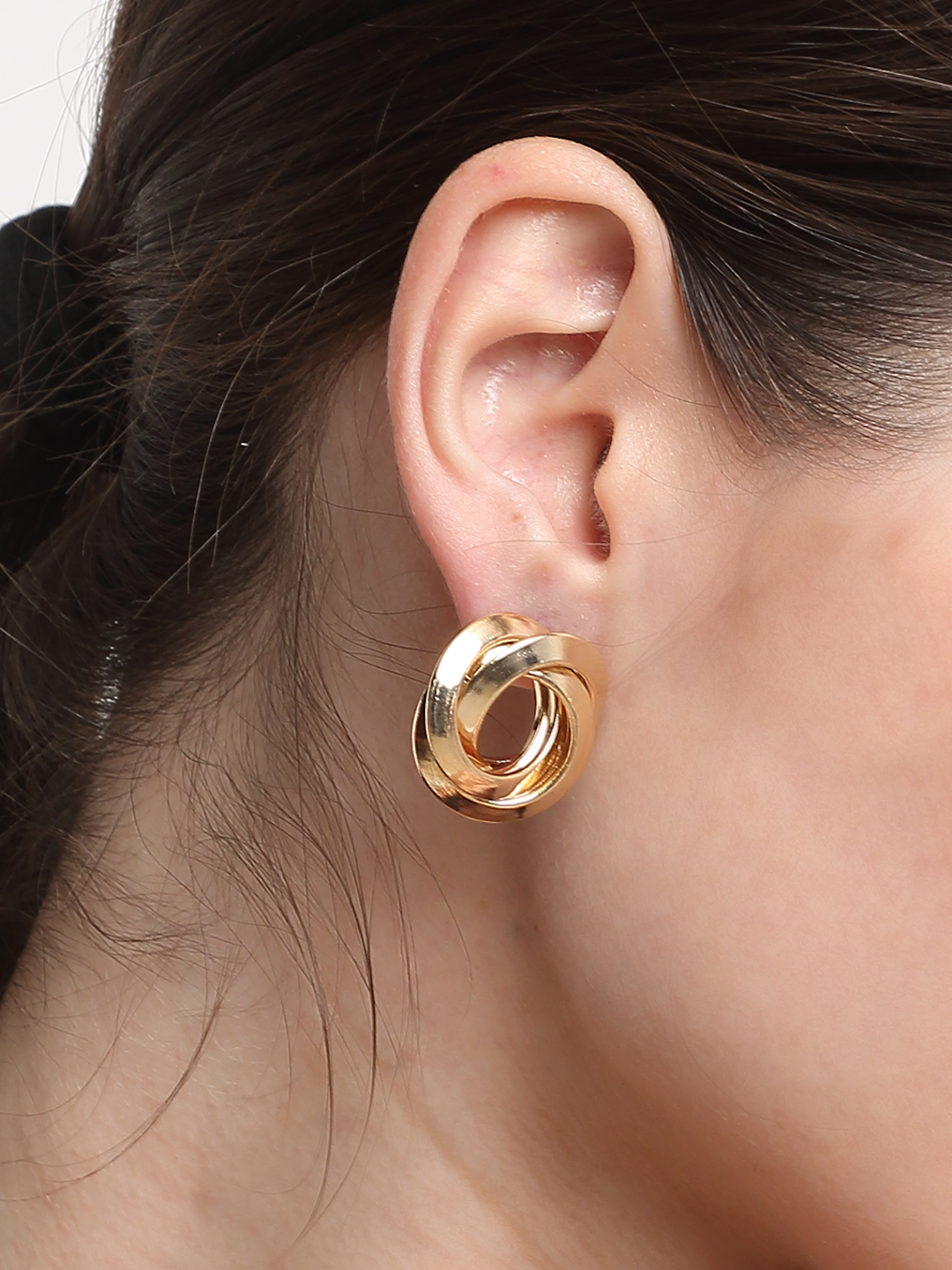YouBella Jewellery Celebrity Inspired Gold Plated Stud Tops Earrings for Girls and Women (Style 5)