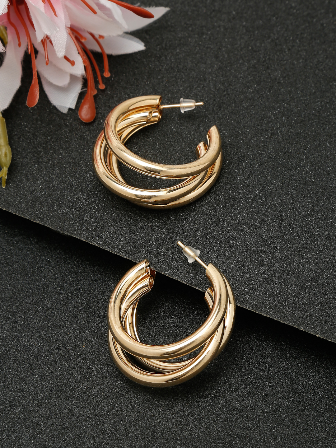 YouBella Jewellery Celebrity Inspired Gold Plated Stud Tops Earrings for Girls and Women (Style 6)