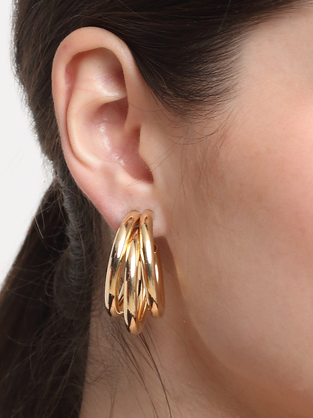 YouBella Jewellery Celebrity Inspired Gold Plated Stud Tops Earrings for Girls and Women (Style 6)