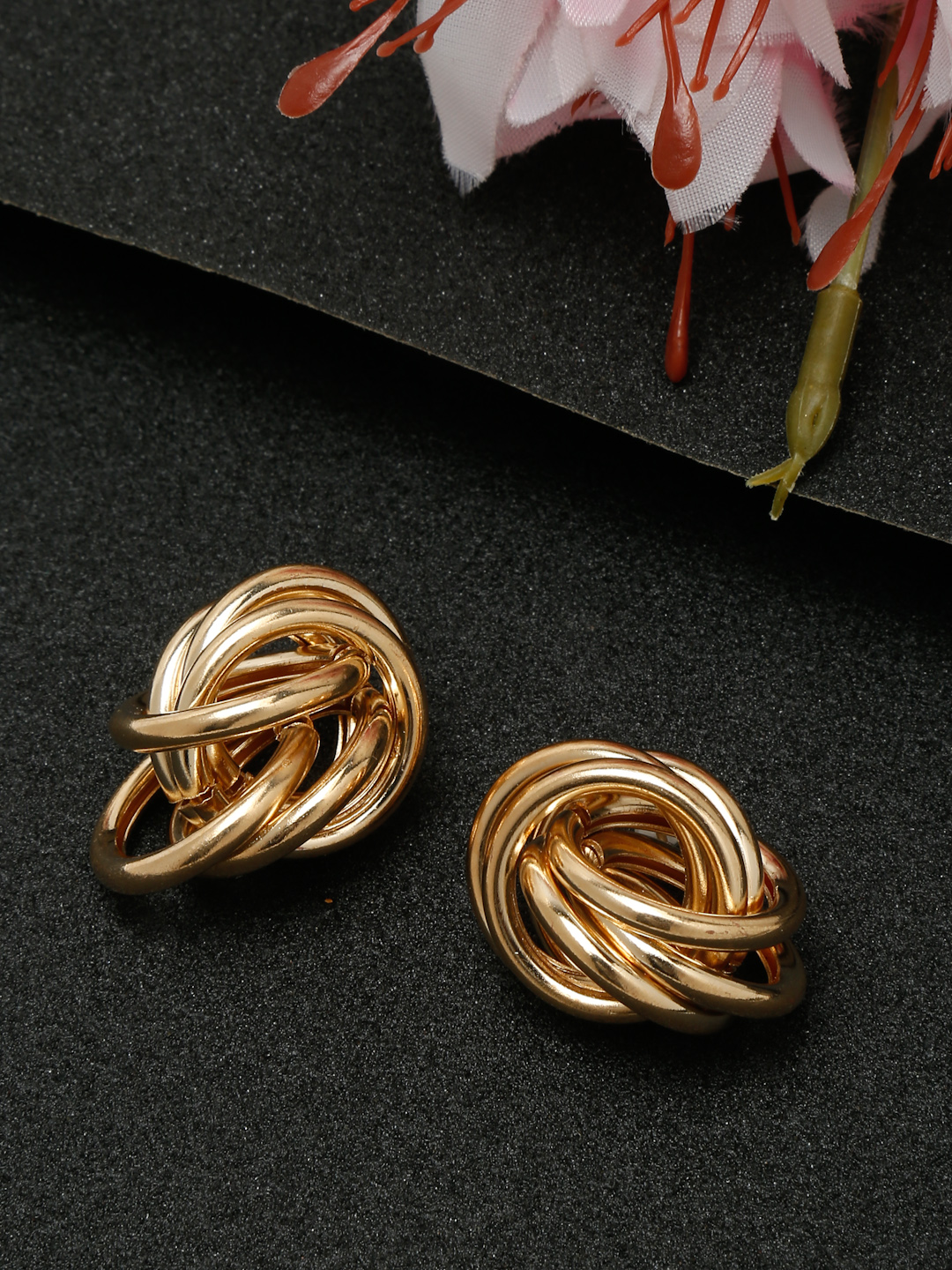 YouBella Jewellery Celebrity Inspired Gold Plated Stud Tops Earrings for Girls and Women (Style 7)