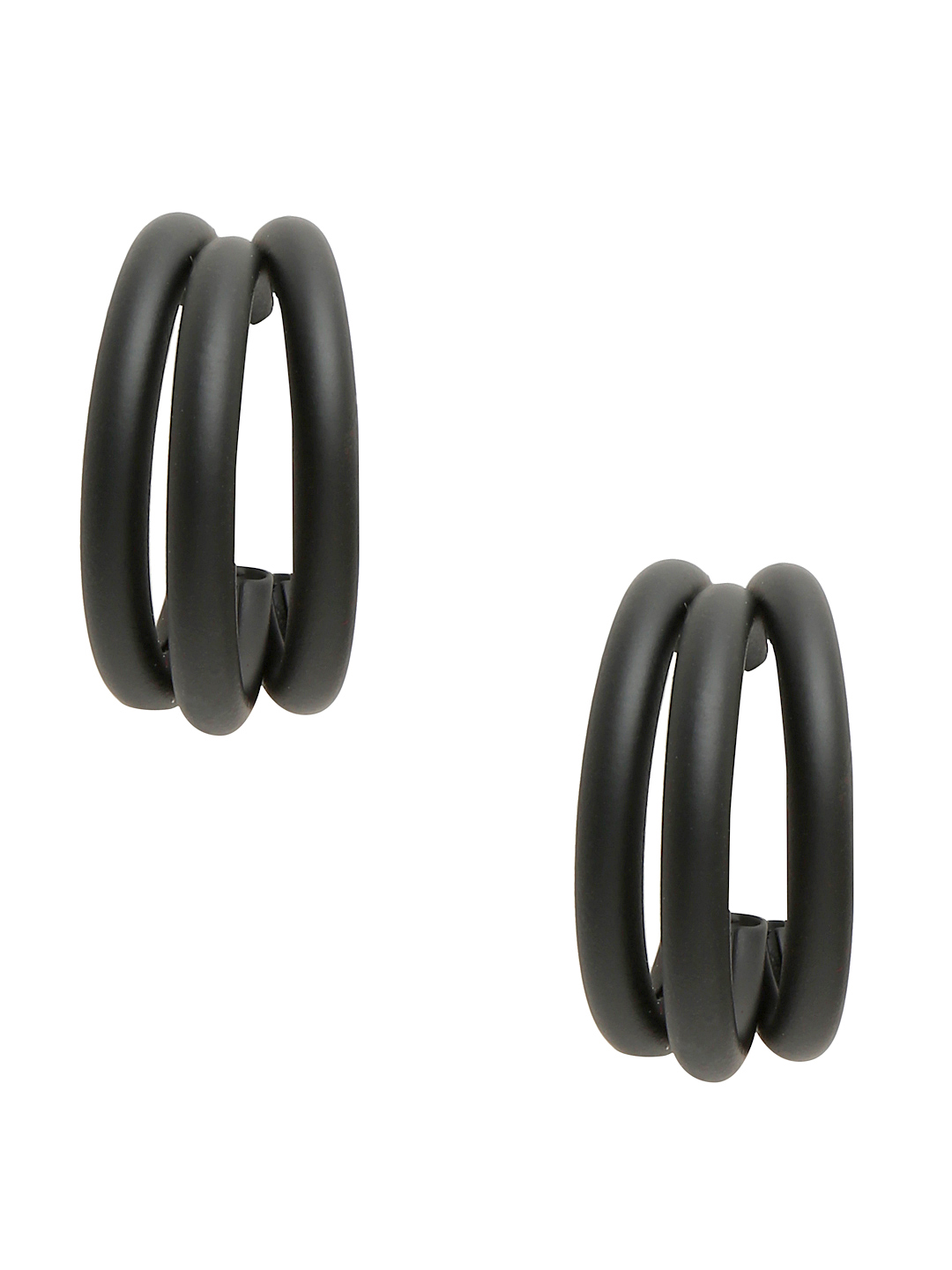 YouBella Jewellery Celebrity Inspired Black Huggie Earrings for Girls and Women (Black)