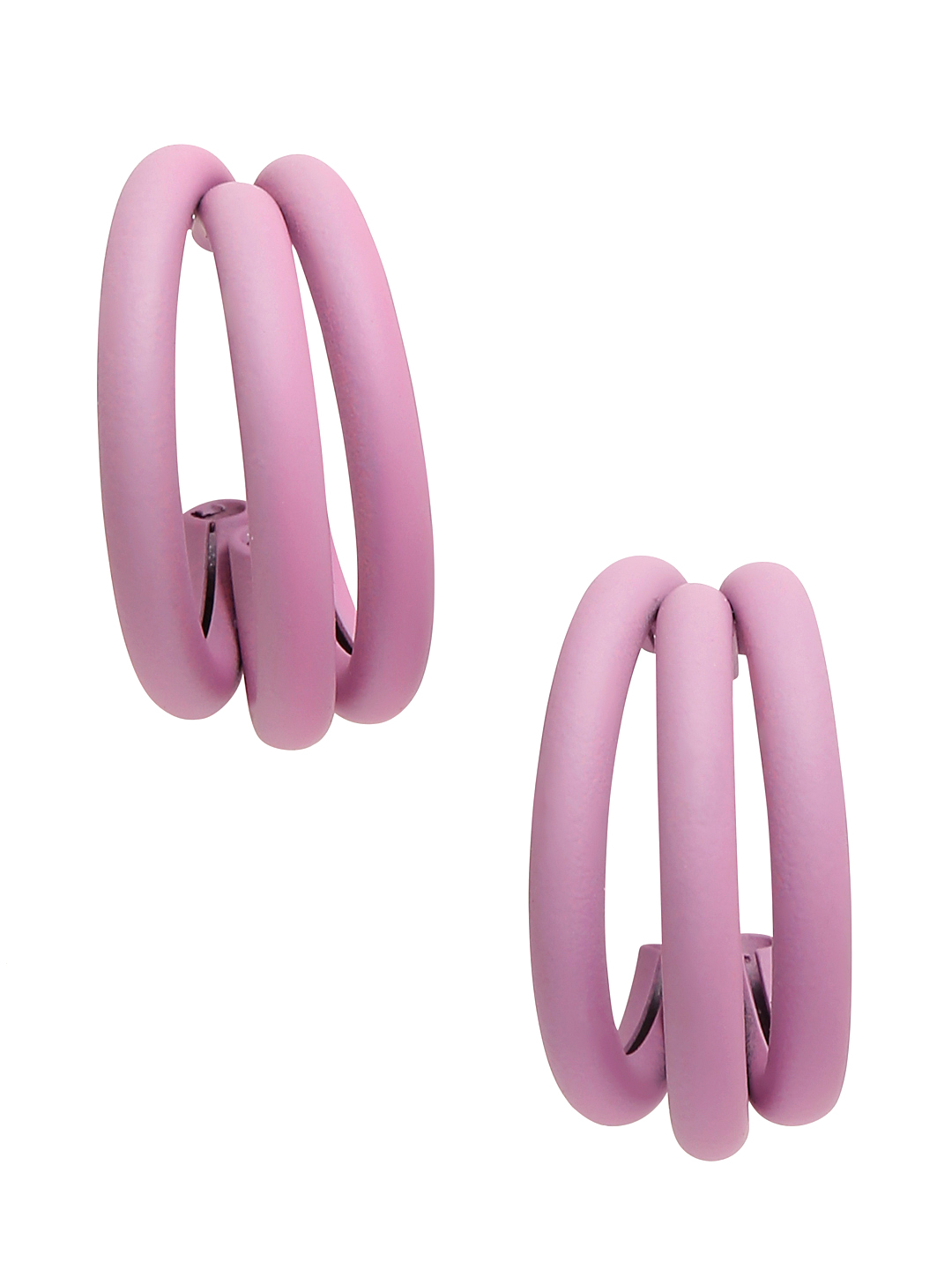 YouBella Jewellery Celebrity Inspired Black Huggie Earrings for Girls and Women (Purple)