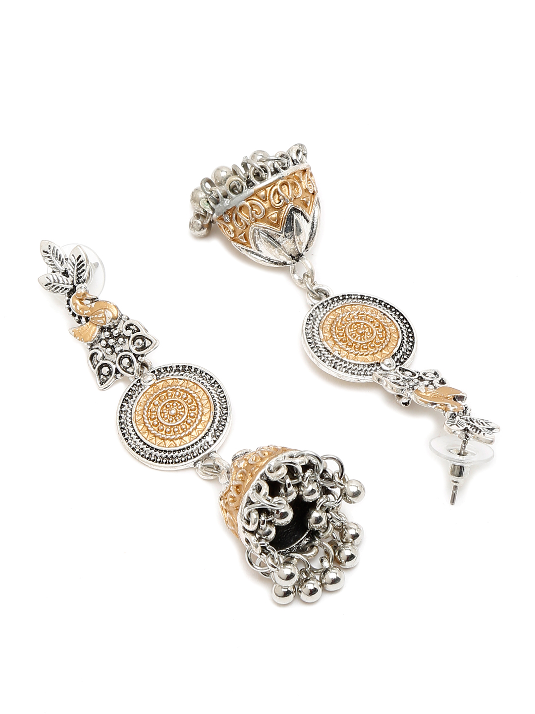 YouBella Jewellery Oxidised Silver Jhumka/Jhumki Earrings for Girls and Women (Silver) (Style 2)