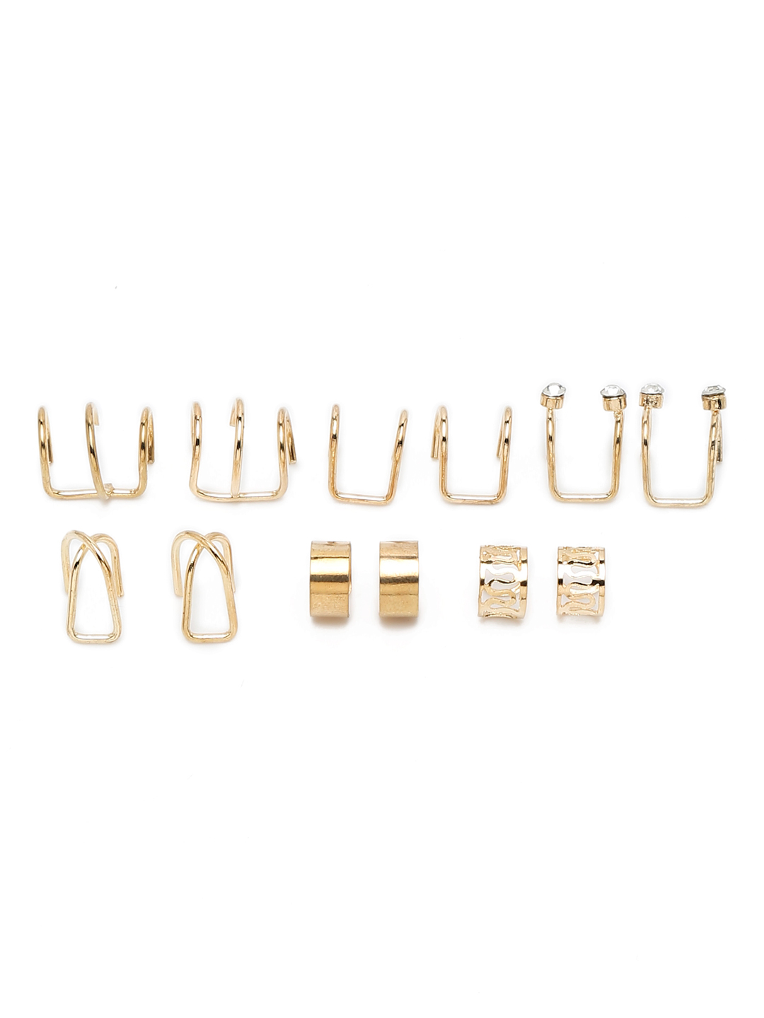 YouBella Jewellery Celebrity Inspired Earrings Combo for Girls and Women (Gold) (YBEAR_33350)