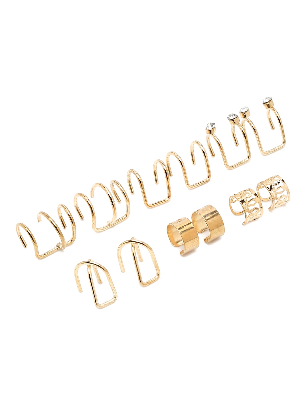 YouBella Jewellery Celebrity Inspired Earrings Combo for Girls and Women (Gold) (YBEAR_33350)