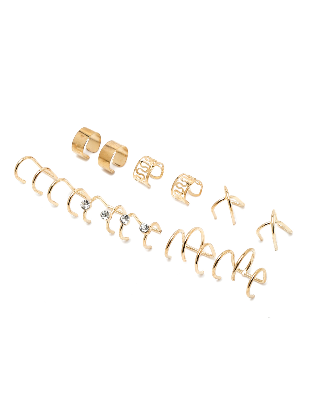 YouBella Jewellery Celebrity Inspired Earrings Combo for Girls and Women (Gold) (YBEAR_33350)