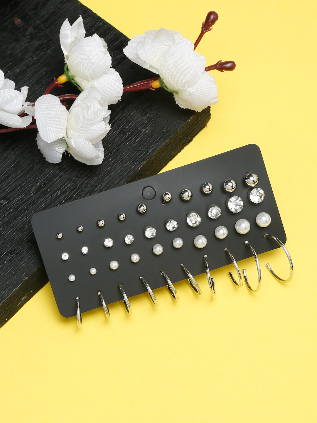 YouBella Jewellery Celebrity Inspired Earrings Combo for Girls and Women (Silver) (YBEAR_33351)