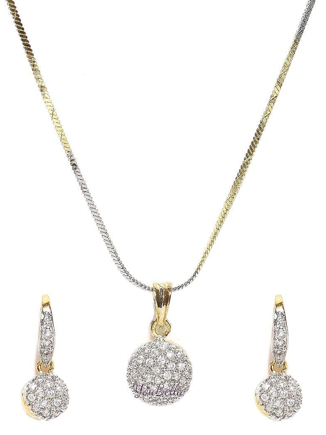 YouBella Best Valentine Gifts Jewellery Valentine Collection Pendant set with Earrings for Girls and Women
