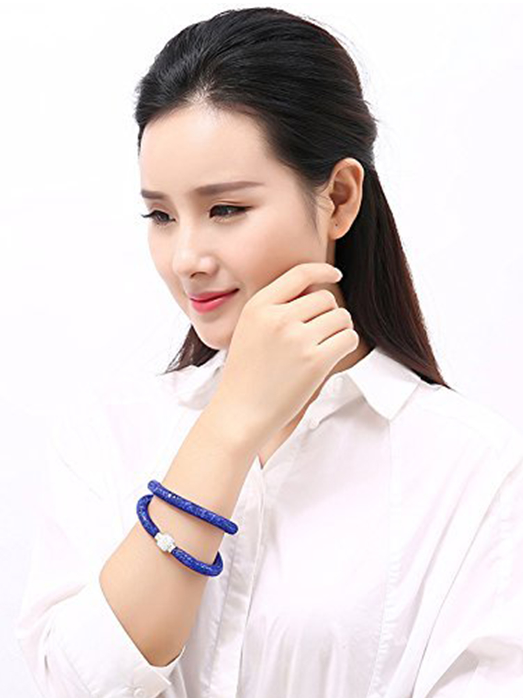 Youbella Multi Color Combo Of 6 Stardust Necklace Cum Bangle Bracelets For Women