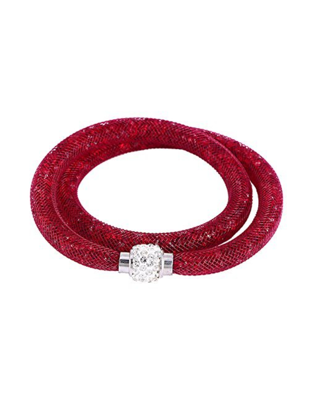 YouBella Jewellery Valentine Collection Combo of 3 Stardust Necklace Cum Bangle Bracelets for Girls and Women (Black-Maroon-Pink)