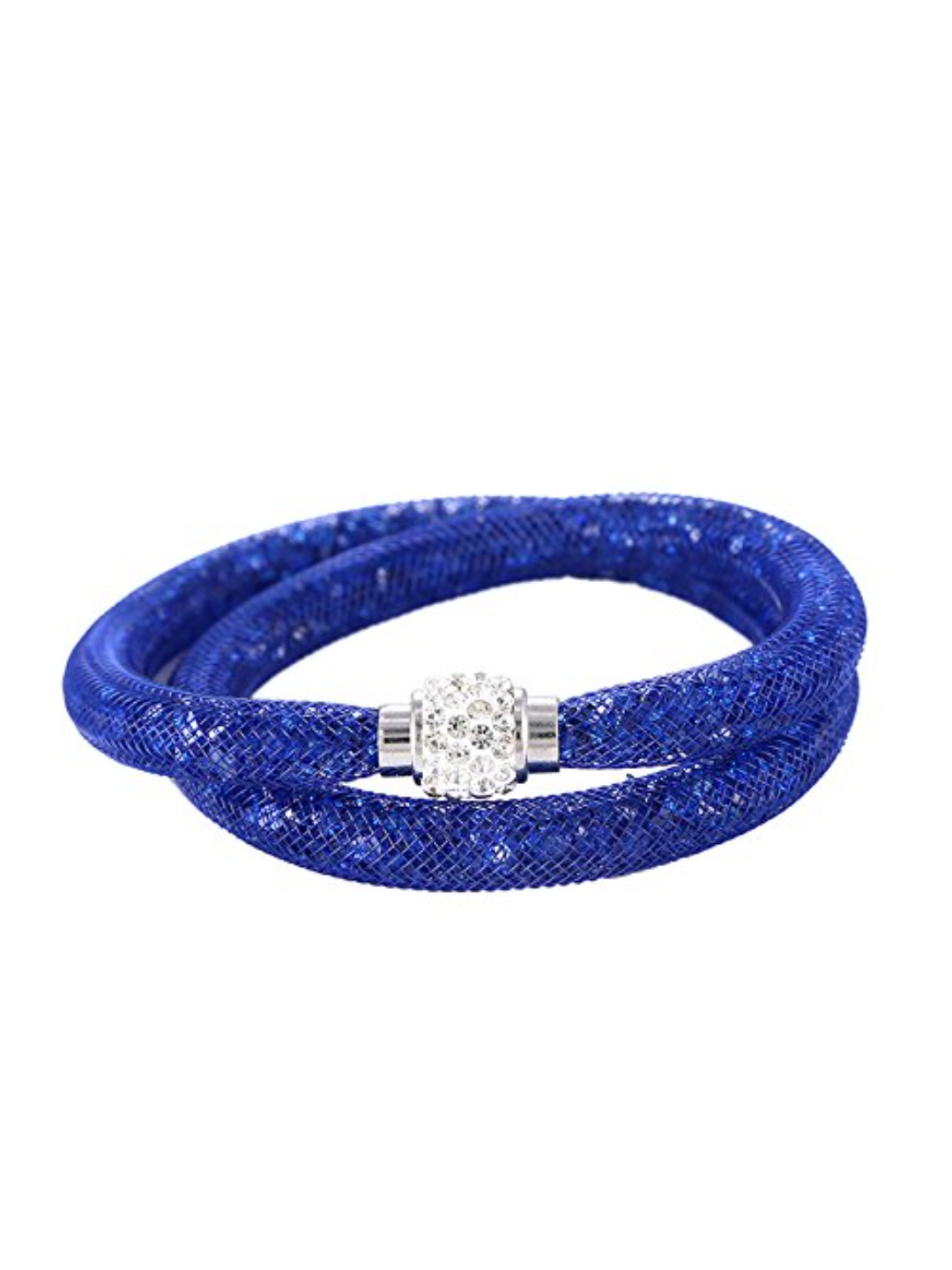 YouBella Jewellery Valentine Collection Combo of 3 Stardust Necklace Cum Bangle Bracelets for Girls and Women (White-Red-Blue)