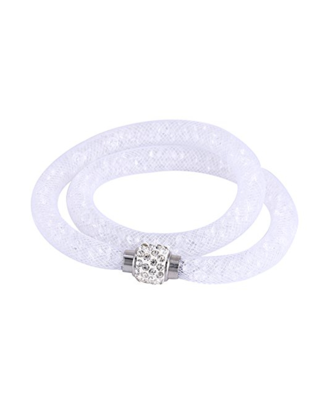 YouBella Jewellery Valentine Collection Combo of 3 Stardust Necklace Cum Bangle Bracelets for Girls and Women (White-Red-Blue)