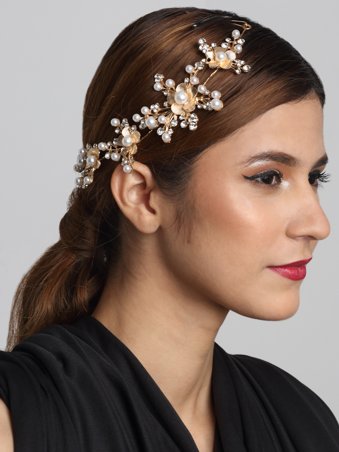 YouBella Golden Plated Hair Jewellery for Women (Golden )(YBHAIR_41253)